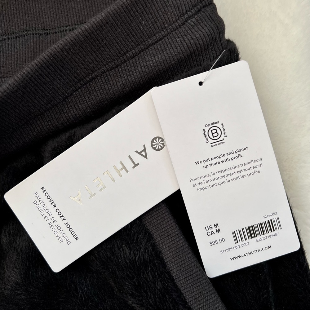 Athleta Double Karma Cozy Recover Joggers Black Size Medium  NWT - Picture 11 of 15